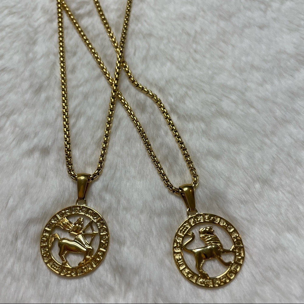 Sagittarius, Leo Necklace_Signs Only